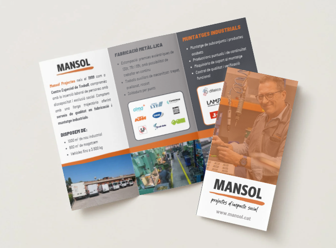 tríptic muntatge industrial mansol projectes